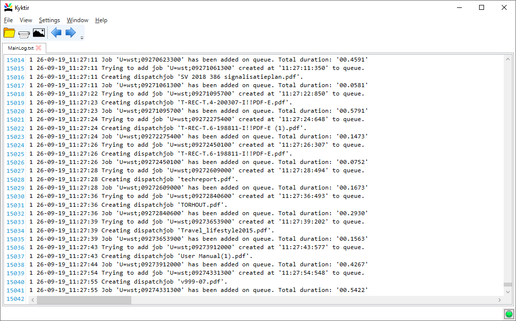 Kyktir with Text file